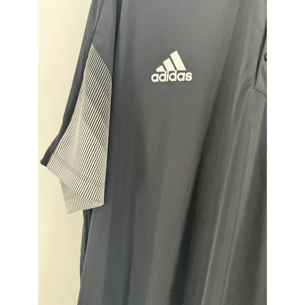 Adidas Prime Blue‎ Golf Polo Men's Size 2XL NCAA Indiana Hoosiers Black Stretch